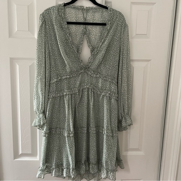 Leopard Print Backless Ruffle Dress - Picture 12 of 13